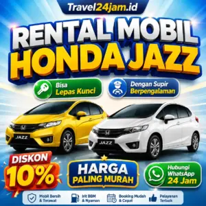 Harga Sewa Mobil Honda Jazz di Semarang Turun 10% Bebas Pilih Dengan Sopir Atau Lepas Kunci