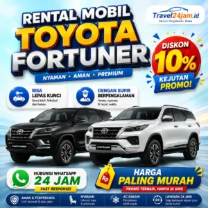 Harga Sewa Fortuner di Semarang Turun 10% Bebas Pilih Dengan Sopir Atau Lepas Kunci