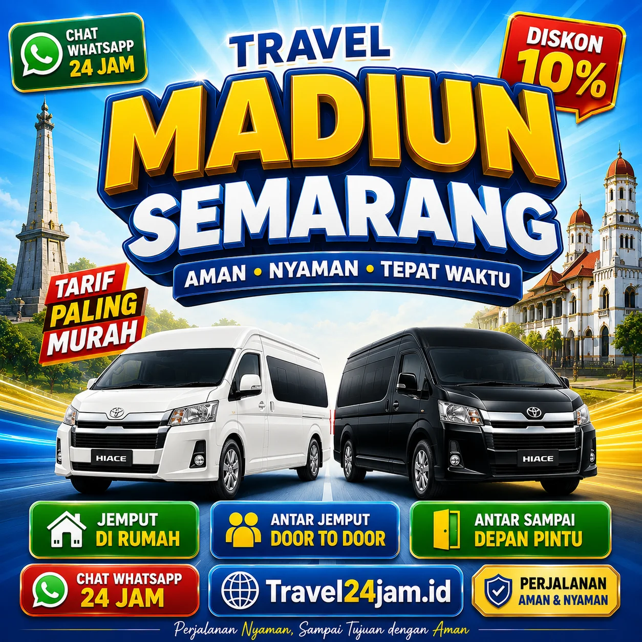 Tiket Travel Madiun Semarang Diskon 10% Langsung Gas Tanpa Ribet!
