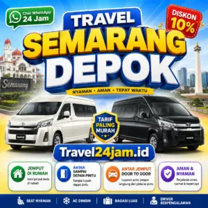 Tiket Travel Semarang Depok Diskon 10% Langsung Gas Tanpa Ribet!