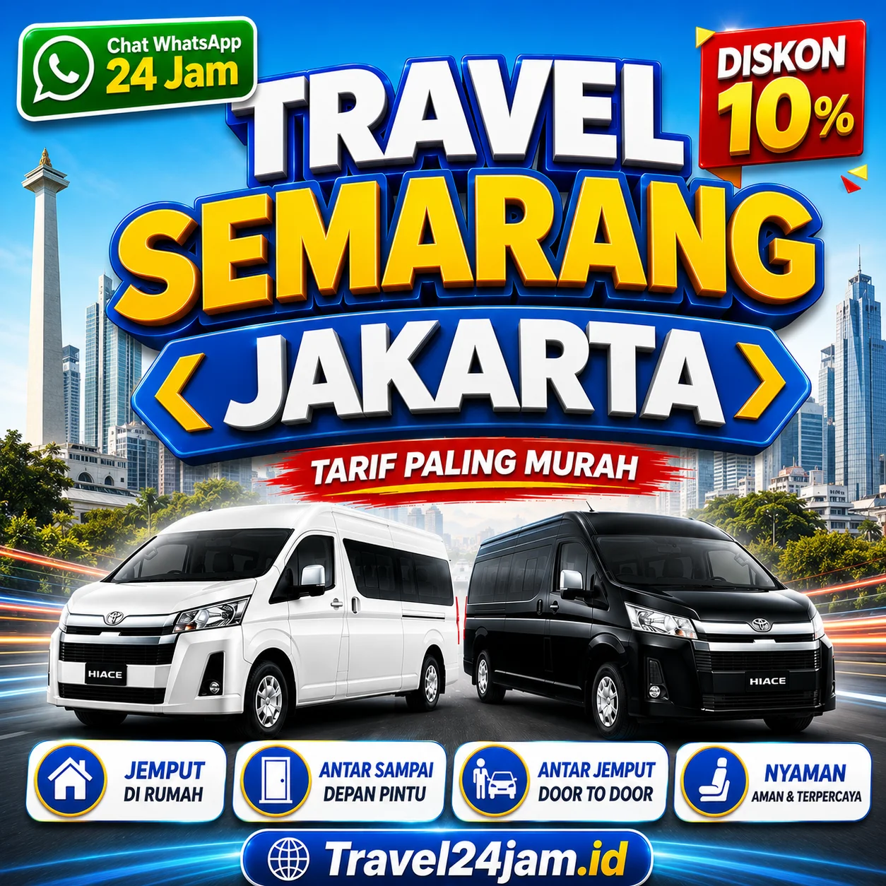 Tiket Travel Semarang Jakarta Diskon 10% Langsung Gas Tanpa Ribet!