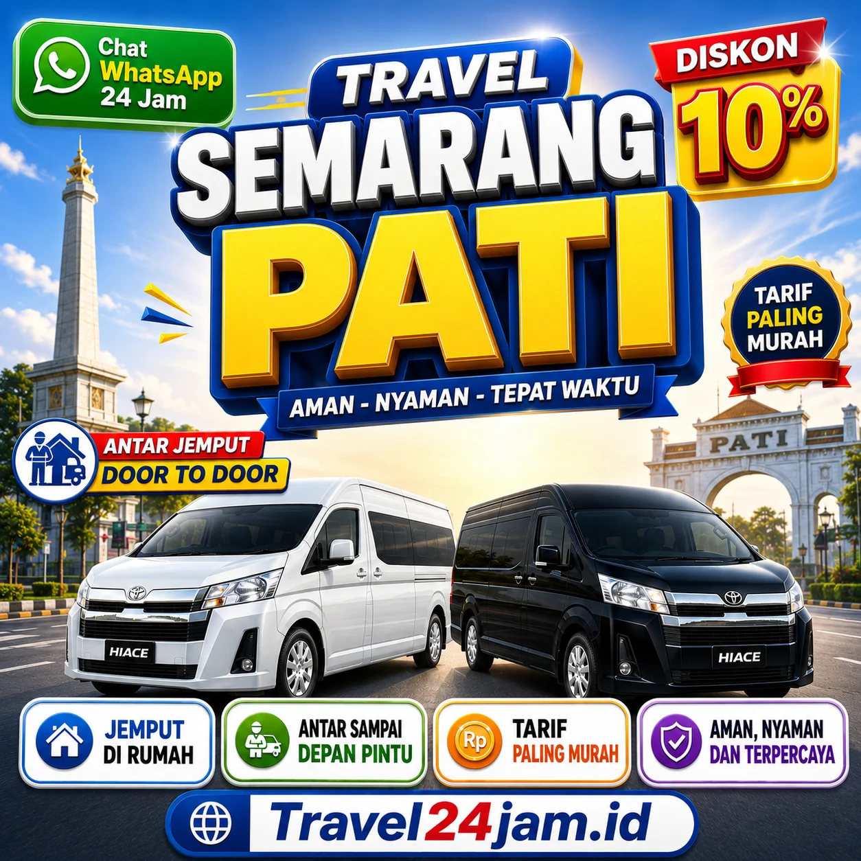 Tiket Travel Semarang Pati Diskon 10% Langsung Gas Tanpa Ribet!