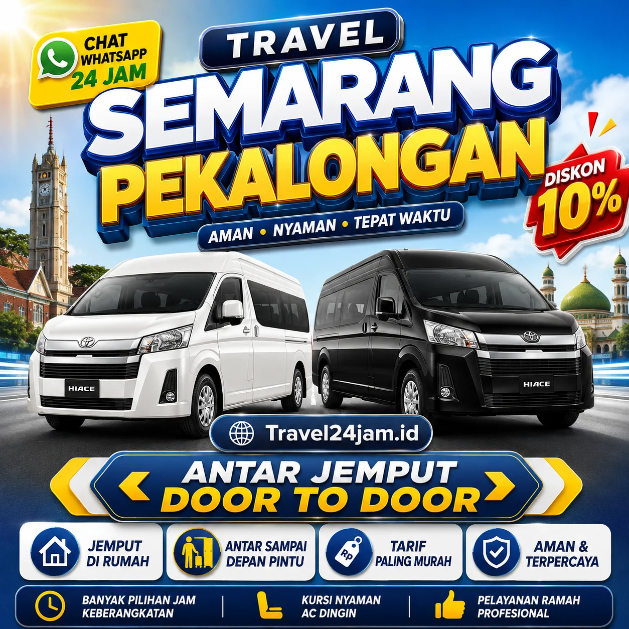 Tiket Travel Semarang Pekalongan Diskon 10% Langsung Gas Tanpa Ribet!