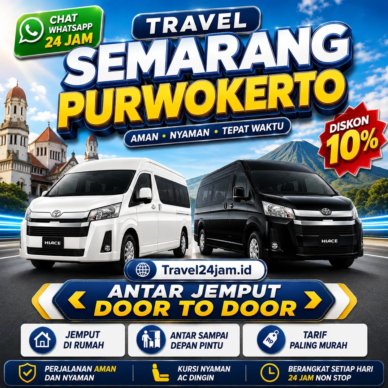 Tiket Travel Semarang Purwokerto Diskon 10% Langsung Gas Tanpa Ribet!