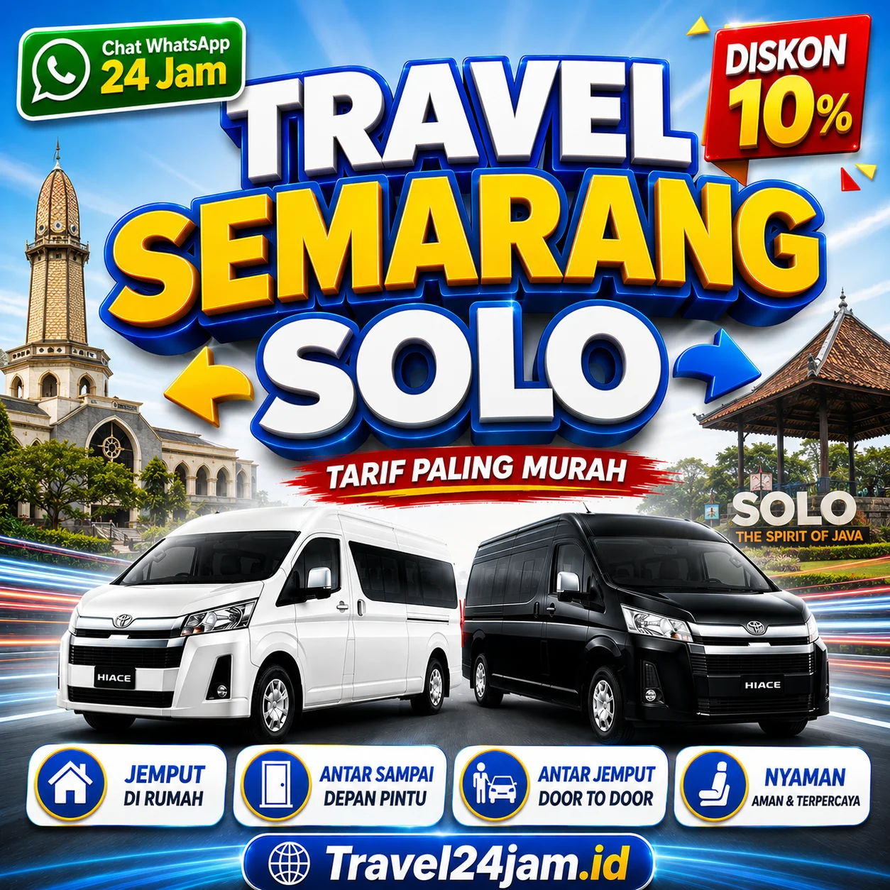 Tiket Travel Semarang Solo Diskon 10% Langsung Gas Tanpa Ribet!
